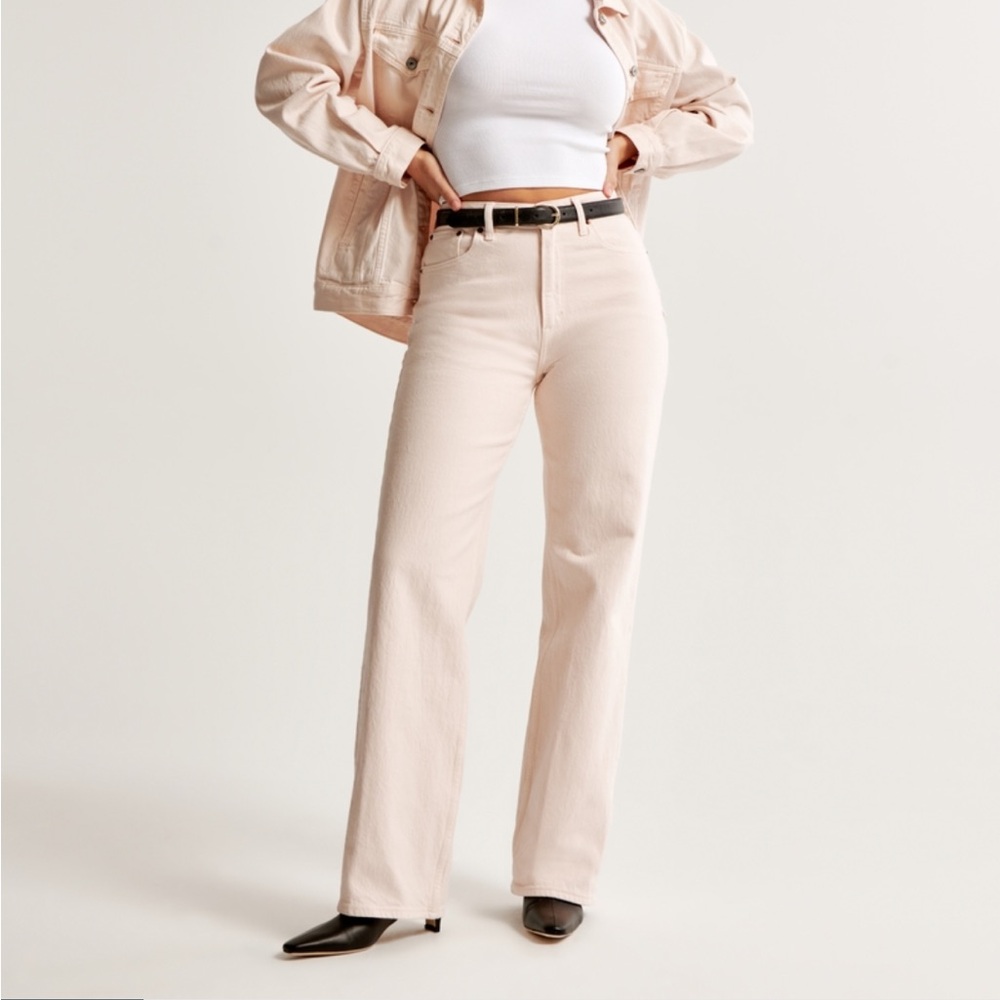 Abercrombie & Fitch Light Blush Flare Jeans